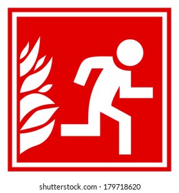 Fire evacuation vector sign