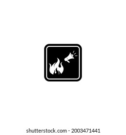 fire evacuations procedure sign icon vector symbol