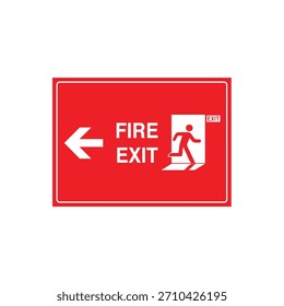 FIRE FIRE EXIT [Pfeil rechts] Universal Egress Sign - Obligatorischer Escape-Pfad Vectordateivorlage