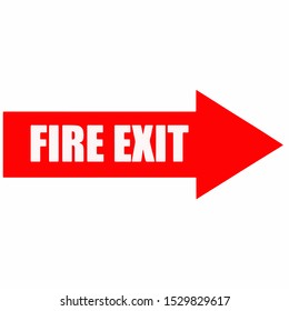 Fire Exit Arrow Sign Vector illustration eps 10