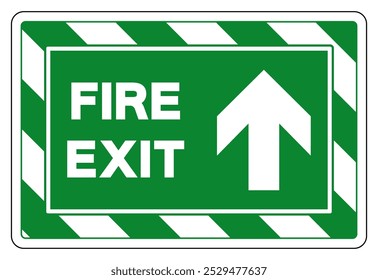Fire Exit Arrow Up Symbol Sign, Vector Illustration, Isolate On White Background Label.EPS10