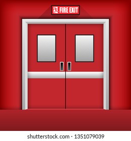 Fire Exit Door. Vector Illustration