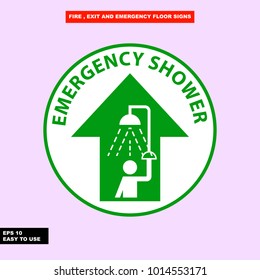 Fire exit and emergency sign in vector syle version, easy to use and print