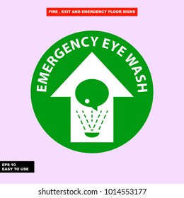 Fire exit and emergency sign in vector syle version, easy to use and print