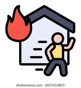 Elemento De Icono De Salida De Fuego Para Diseño Y Vector
