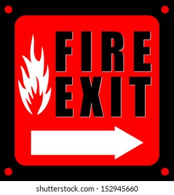 Fire Exit, icon vector