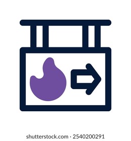 fire exit icon. vector dual tone icon for your website, mobile, presentation, and logo design.