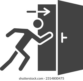 Fire Exit icon vector image. Suitable for mobile application web application and print media.