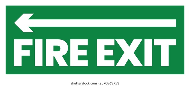 Fire Exit Left Arrow Safety Sign