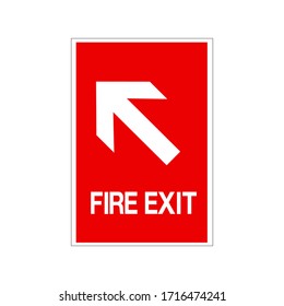 Fire Exit Red Symbol Sign, Vector Illustration, Isolate On White Background, Label ,Icon. EPS10