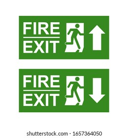 Fire exit sign Down and Up vector design.