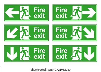 Fire exit sign for emergency exit