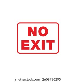 Fire Exit Sign Icon Vector Template