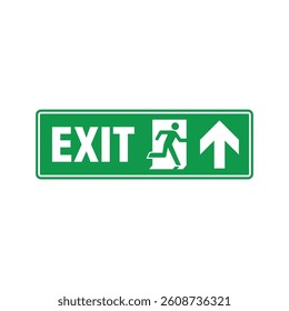 Fire Exit Sign Icon Vector Template