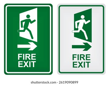 Fire exit sign. vector illustration