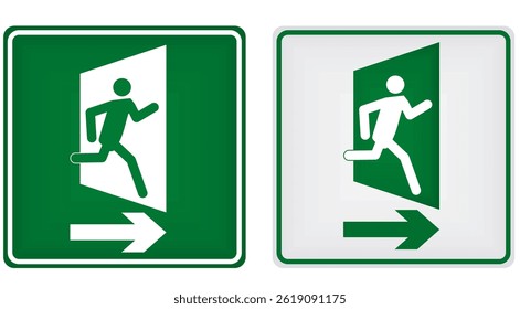 Fire exit sign. vector illustration