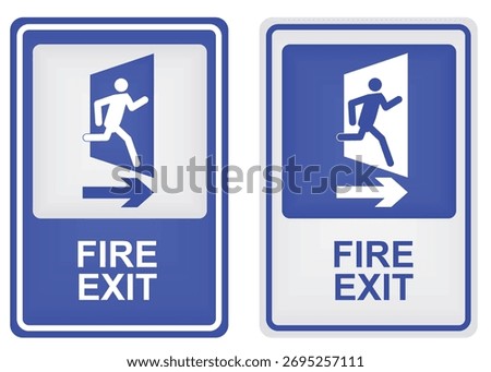 Fire exit sign. vector illustration	