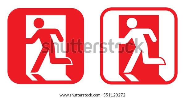 Fire Exit Sign Vector Illustration Stock Vector (Royalty Free) 551120272