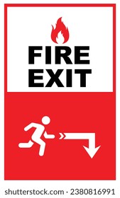 Fire Exit. Signage of fire exit.