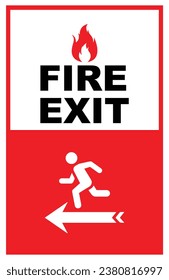 Fire Exit. Signage of fire exit.