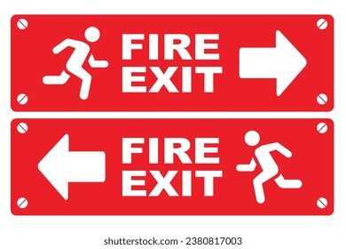 Fire Exit. Signage of fire exit.