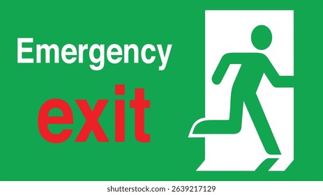Fire Exit Signs are Green - white in red colour - with arrows to denote which direction to go. Fire exit signs should be placed at each and every change in direction on any given route to a fire exit.