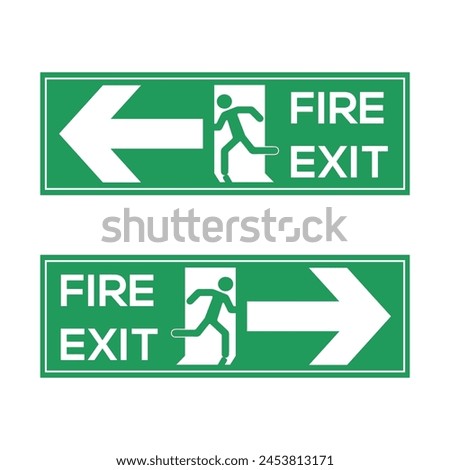 Fire exit signs vector design