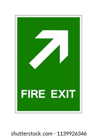 Fire Exit Symbol Sign, Vector Illustration, Isolate On White Background Label. EPS10