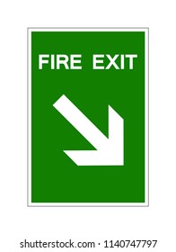 Fire Exit Symbol Sign, Vector Illustration, Isolate On White Background Label. EPS10
