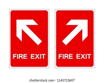 Fire Exit Symbol Sign, Vector Illustration, Isolate On White Background Label. EPS10 