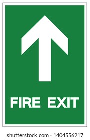 Fire Exit Symbol Sign ,Vector Illustration, Isolate On White Background Label .EPS10
