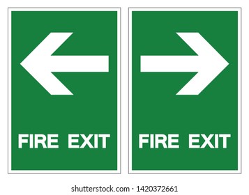Fire Exit Symbol Sign ,Vector Illustration, Isolate On White Background Label .EPS10