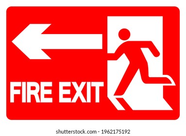 Fire Exit Symbol Sign, Vector Illustration, Isolate On White Background Label. EPS10
