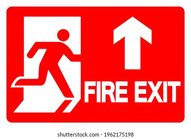 Fire Exit Symbol Sign, Vector Illustration, Isolate On White Background Label. EPS10 
