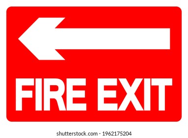 Fire Exit Symbol Sign, Vector Illustration, Isolate On White Background Label. EPS10 