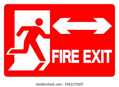 Fire Exit Symbol Sign, Vector Illustration, Isolate On White Background Label. EPS10 