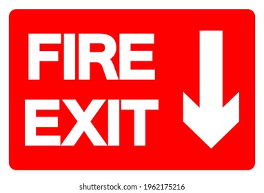 Fire Exit Symbol Sign, Vector Illustration, Isolate On White Background Label. EPS10 