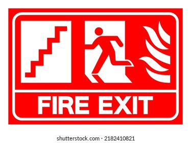 Fire Exit Symbol Sign, Vector Illustration, Isolate On White Background Label. EPS10 