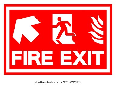 Fire Exit Symbol Sign, Vector Illustration, Isolate On White Background Label. EPS10 