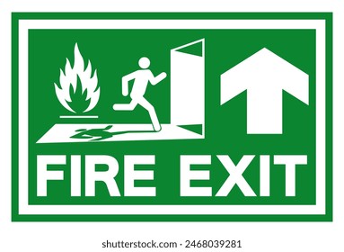 Fire Exit Symbol Sign, Vector Illustration, Isolate On White Background Label. EPS10 