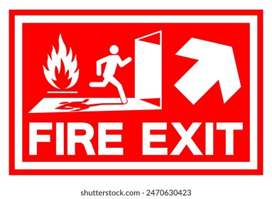 Fire Exit Symbol Sign, Vector Illustration, Isolate On White Background Label. EPS10 