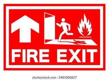 Fire Exit Symbol Sign, Vector Illustration, Isolate On White Background Label. EPS10 