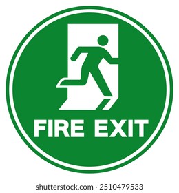 Fire Exit Symbol Sign, Vector Illustration, Isolate On White Background Label.EPS10 