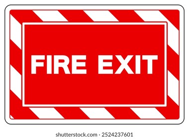 Fire Exit Symbol Sign, Vector Illustration, Isolate On White Background Label.EPS10 