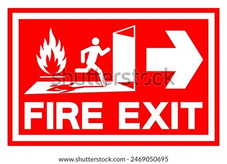 Fire Exit Symbol Sign, Vector Illustration, Isolate On White Background Label. EPS10 