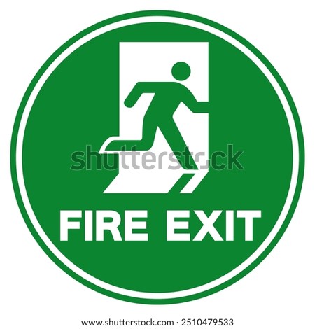 Similar – Image, Stock Photo Keep exit sign in yellow on old gate in orange in Bornheim district in Frankfurt on the Main in Hesse