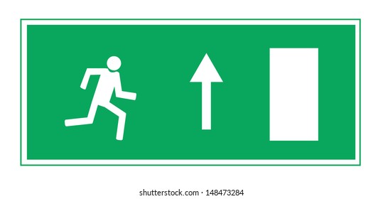 Fire exit. Vector illustration