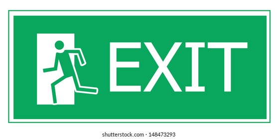Fire exit. Vector illustration