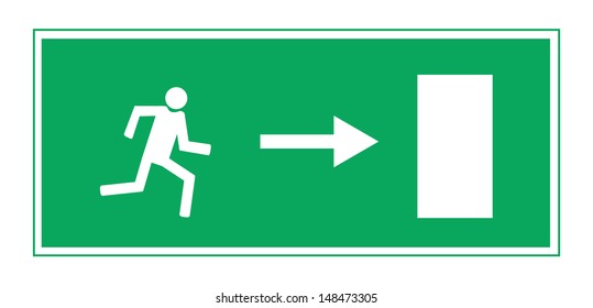 Fire exit. Vector illustration