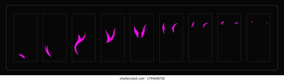 Fire Explosion animation. Flame effect sprites sheet for games, video, animation or motion design. Ready to frame by frame classic animation.